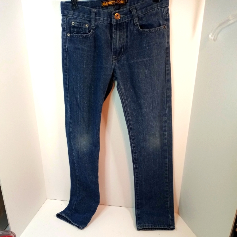 THE CHILDRENS PLACE denim blue JEANS pants ADJUSTABLE WAIST Size 12 Bootcut